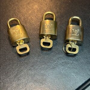 Louis Vuitton Gold Brass Padlock Key 313